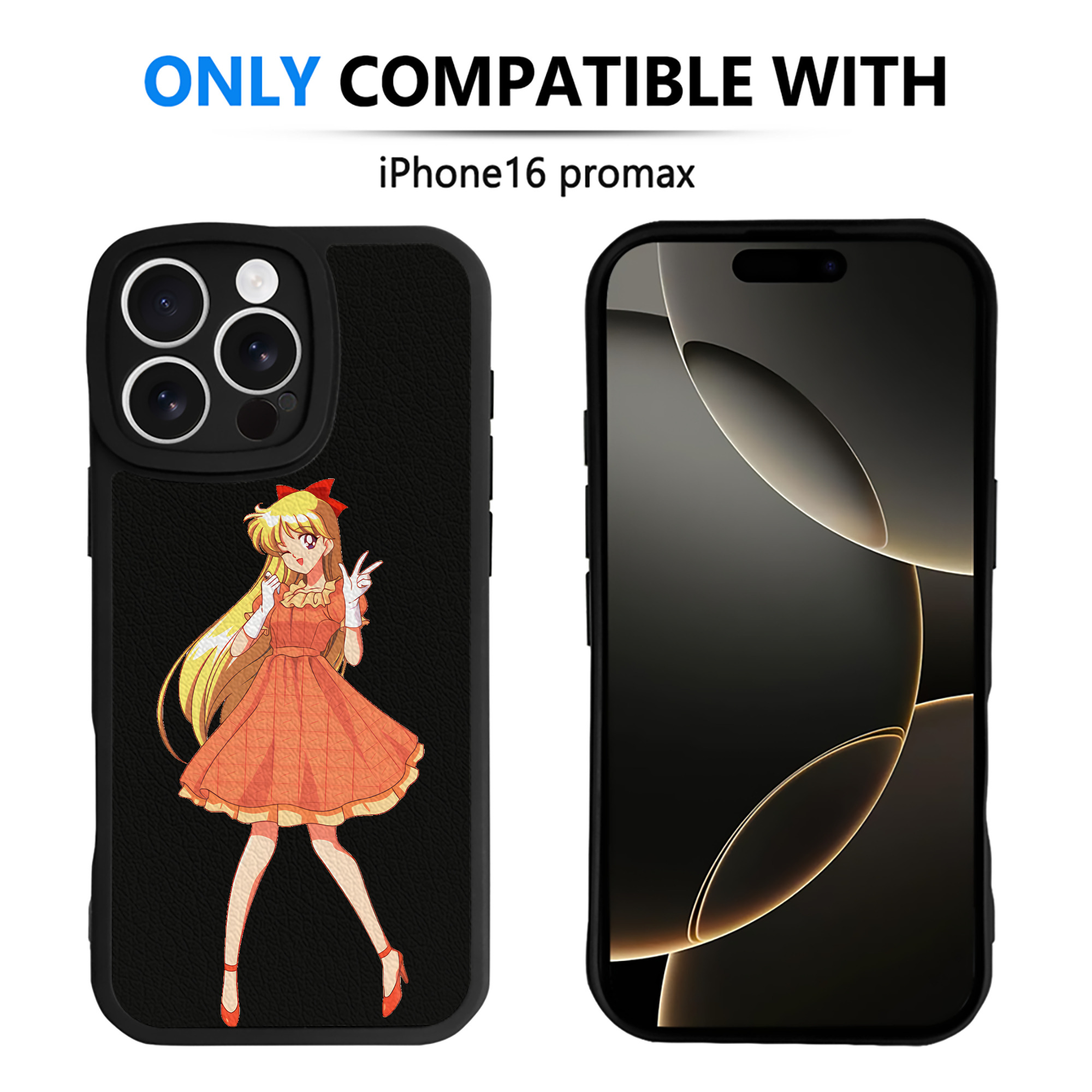 （画像用） 美少女戦士セーラームーン 愛野 美奈子 あいの みなこ Sailor Moon Aino Minako 【iPhone 16シリーズ対応】シリコンスマホケース（レザー調） 材質：シリコン